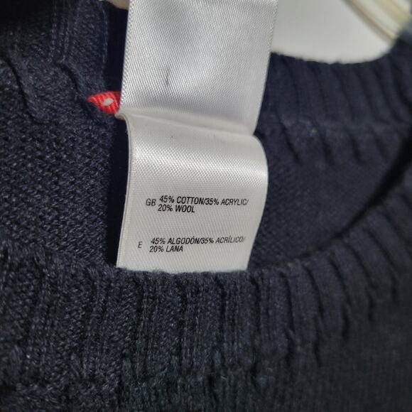 The North Face Sweater Women Medium Ladies Black Sweatshirt Pullover Cotton Knit - Picture 8 of 9